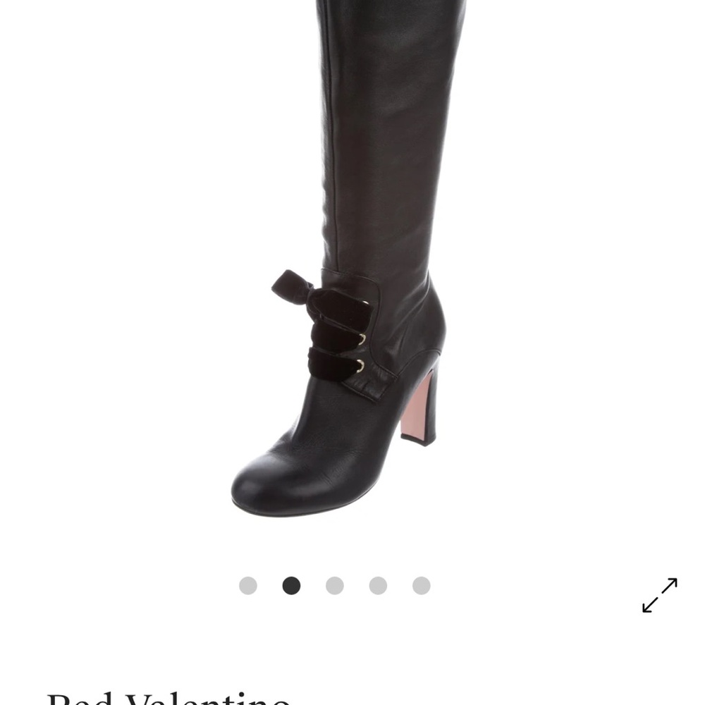 Red Valentino - round toe knee high boots, purchased on the real real.